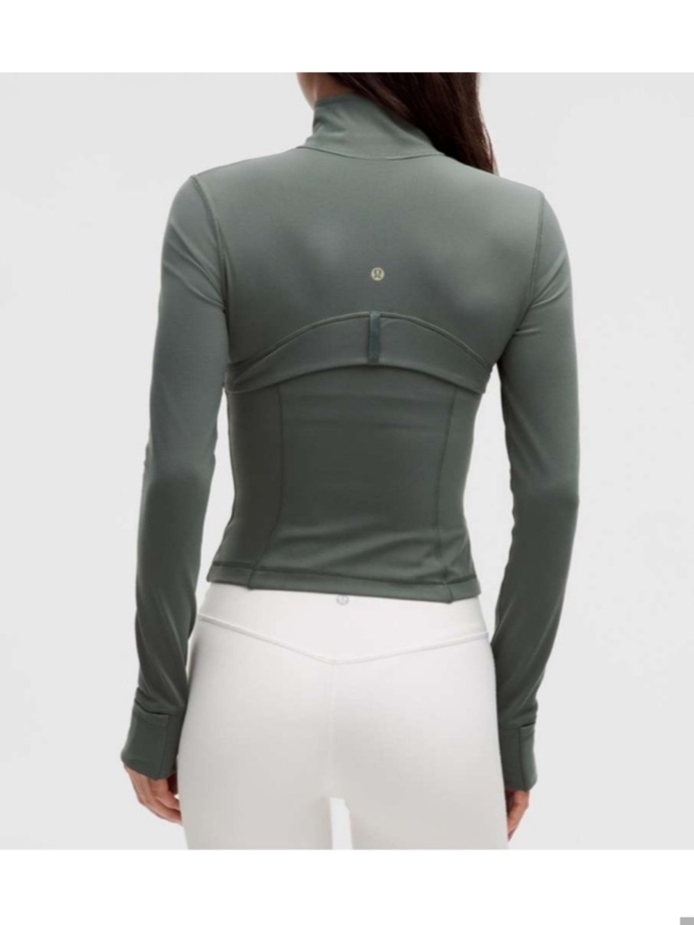 Lululemon Define Cropped Jacket *Nulu Dark Forest / Gold Size 8 NWOT - Picture 3 of 14
